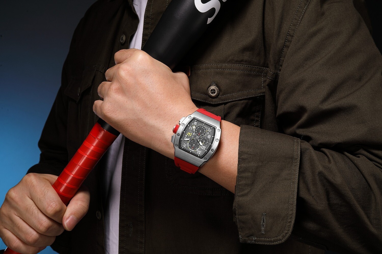 RENNSPORT CHRONO SILVER RED