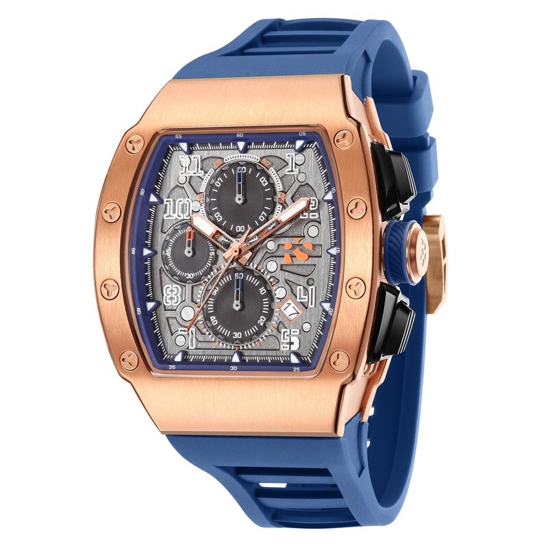 RENNSPORT CHRONO ROSEGOLD BLUE