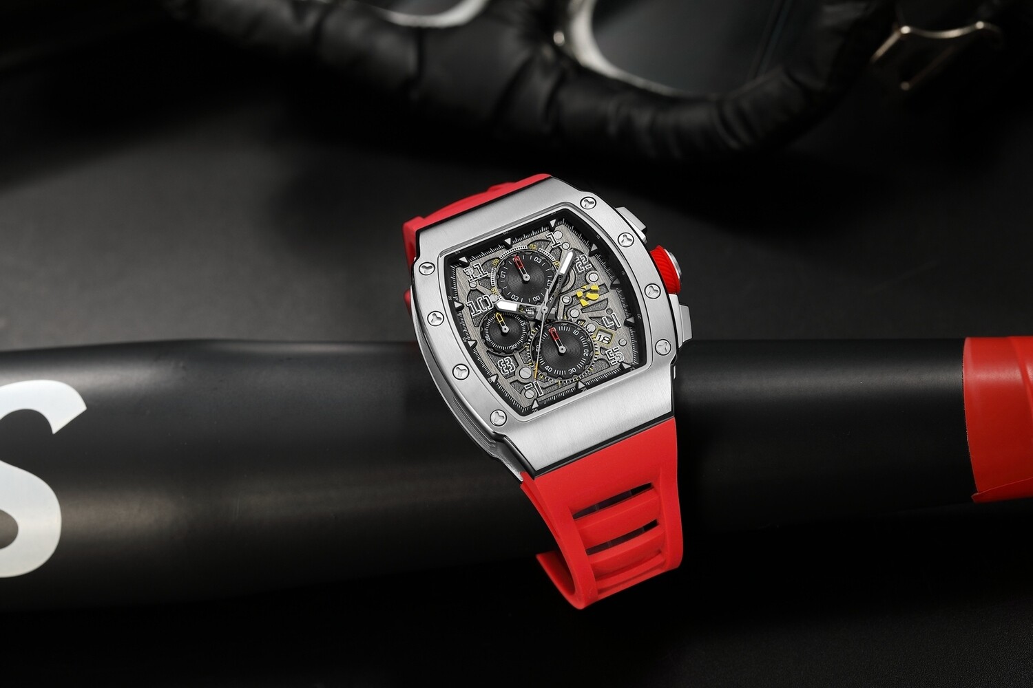 RENNSPORT CHRONO SILVER RED