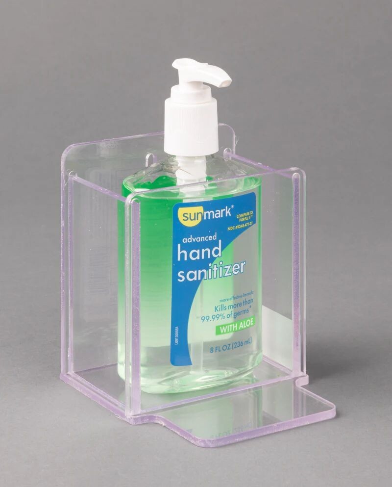 SMALL Hand Sanitizer Holder, FIXED Drip Tray