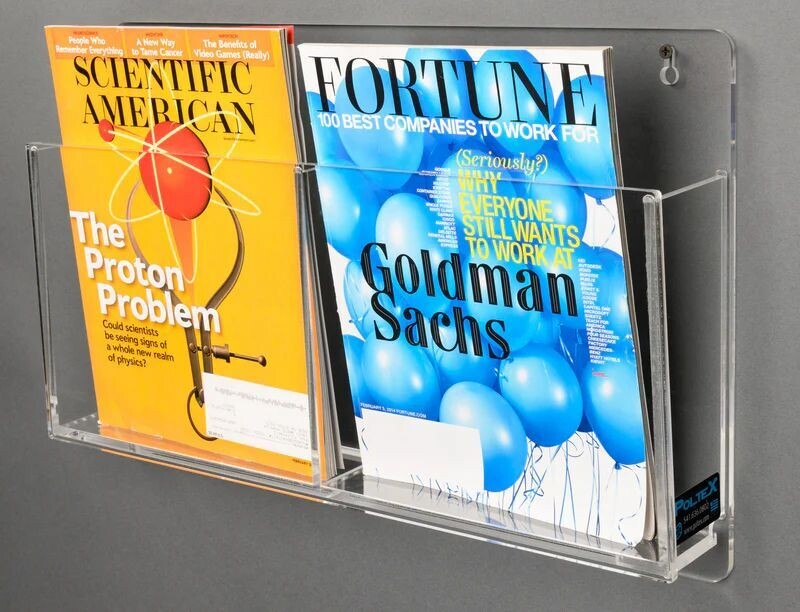 2 Pocket Magazine Rack-Horizontal