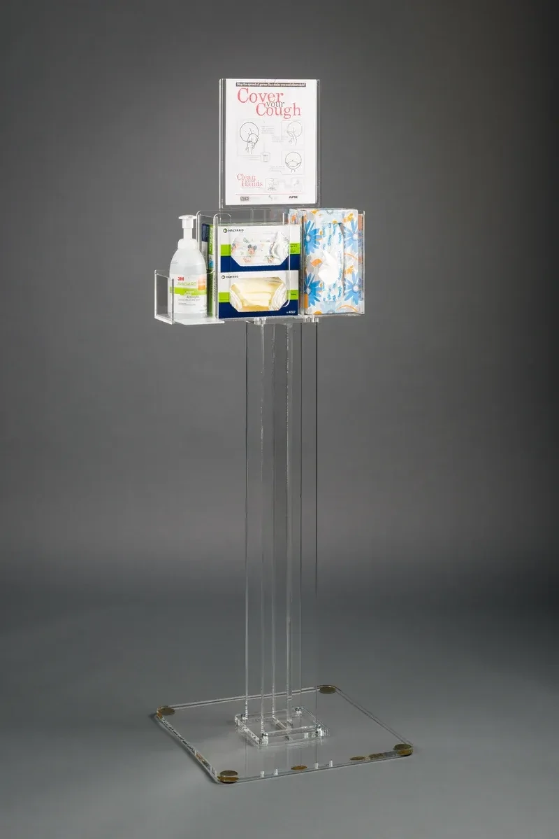 Respiratory Hygiene Station I on Acrylic Stand