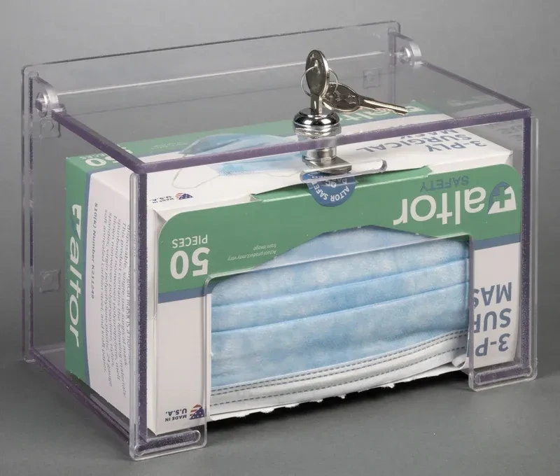 Locking Single Mask Box Holder