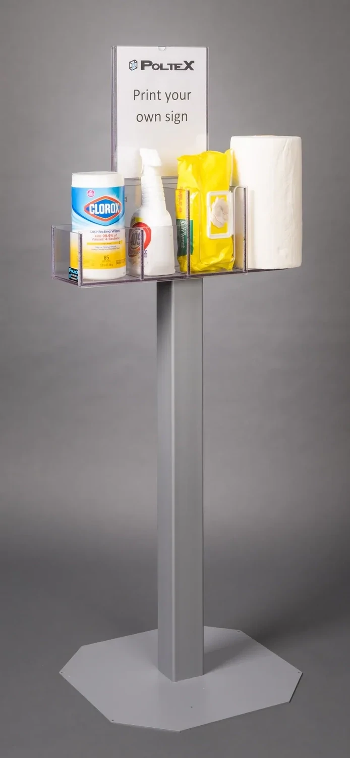 Cleaning Station-Stand Mount with Sleeve Sign