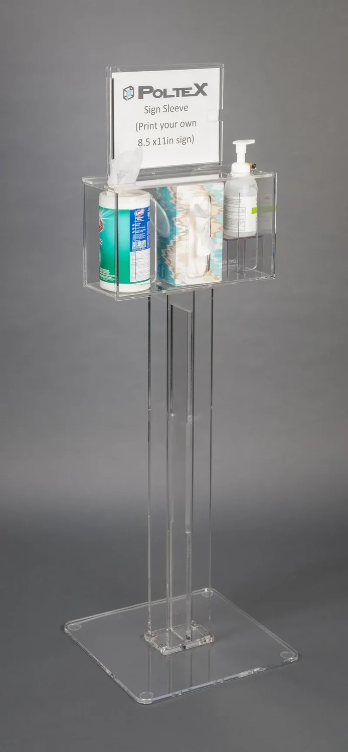 Deco Respiratory Hygiene Kiosk with Sign Sleeve