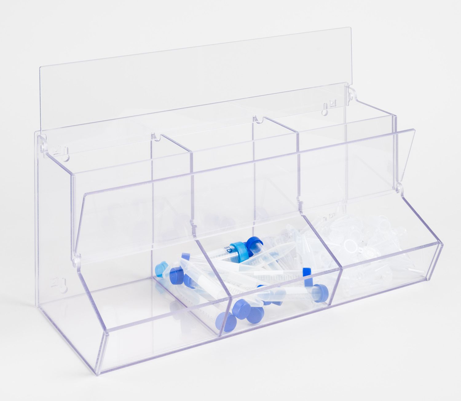 Triple Bulk Bin With Lid-6in Wide Compartments