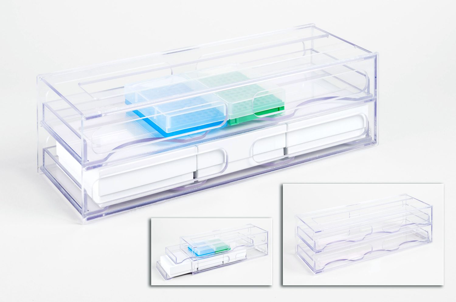 Cold Storage Rack: 2-Tier, 4 Boxes Deep