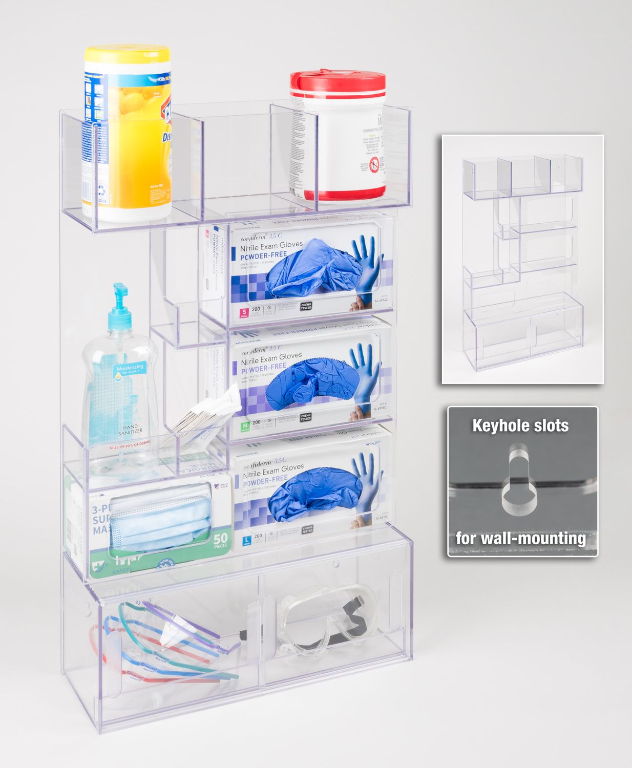 PPE Station-n95, Earloop, Wipe, Glove, Goggle, Handsan