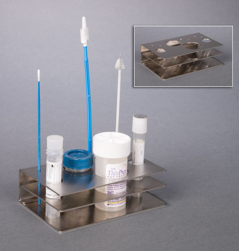 Deluxe Pap Smear Procedure Holder Stainless Steel
