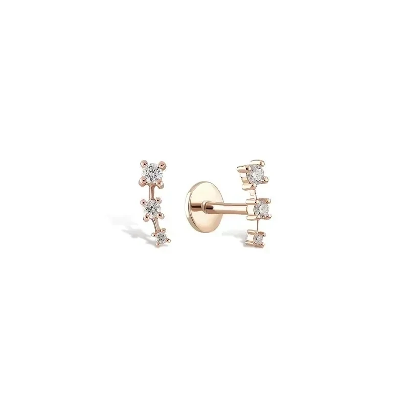 CURVED CRYSTAL PIERCING STUD