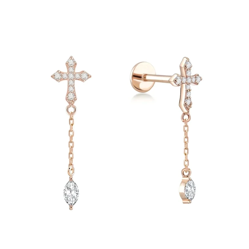 TOPAZ CROSS WITH CHARM