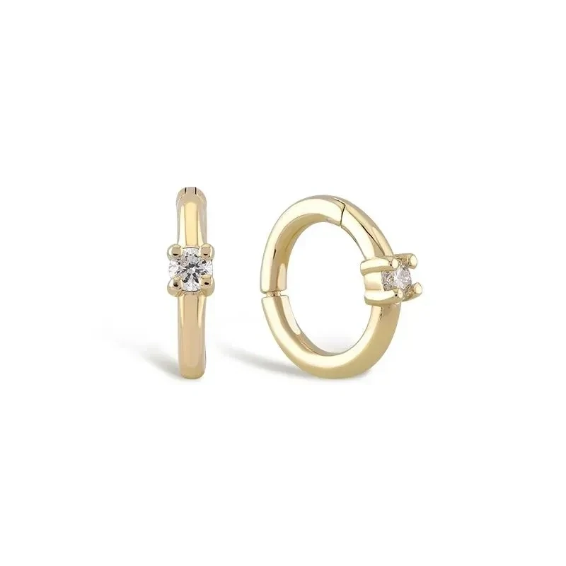 SINGLE GEM HOOP