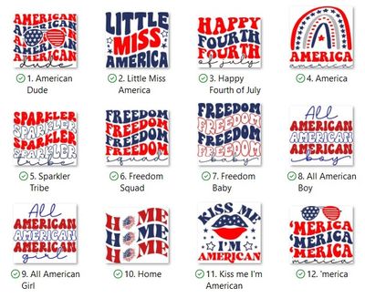 All American Album 1 (12 Designs)