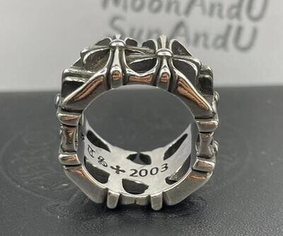 Chrome Hearts Style Cross Ring