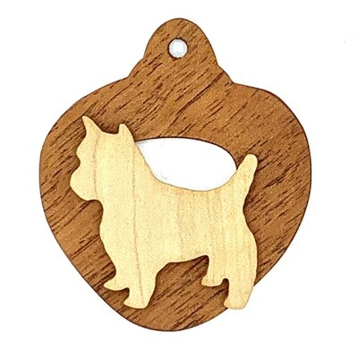 Wood Yorkshire Terrier Ornament