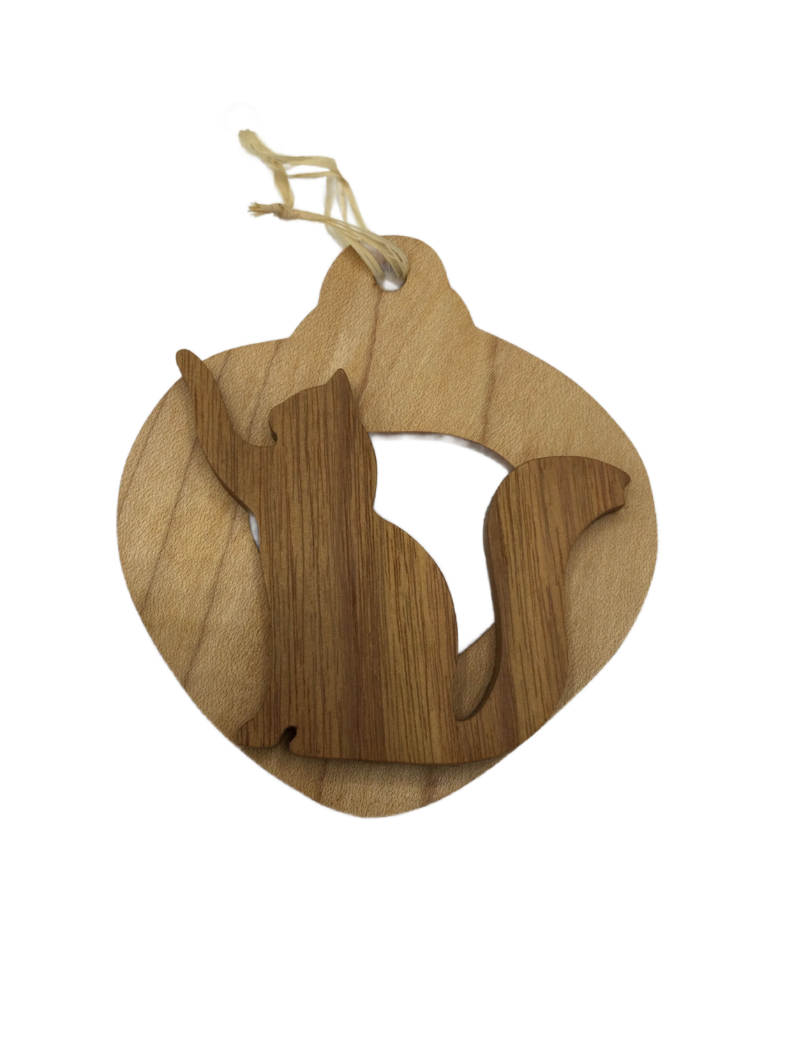 Wood Cat Ornament