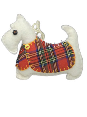Felted West Highland Terrier Dog Ornament