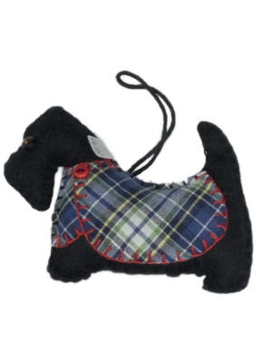 Felted Scottish Terrier Dog Ornament