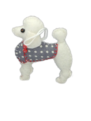 Felt Bichon Dog Ornament