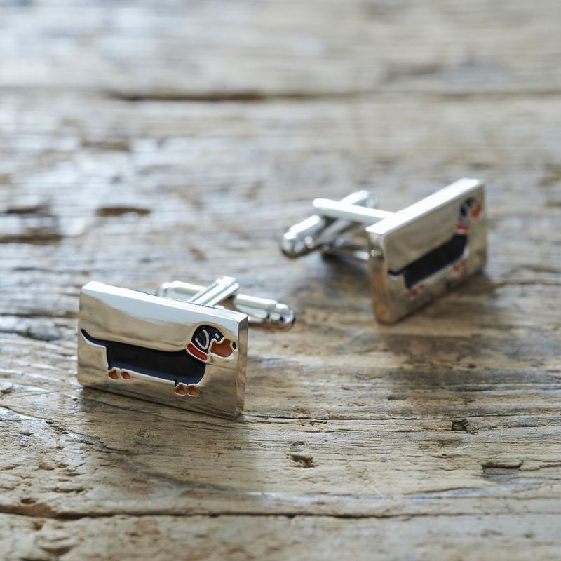 Cufflinks of Dachshunds by Sweet William Designs