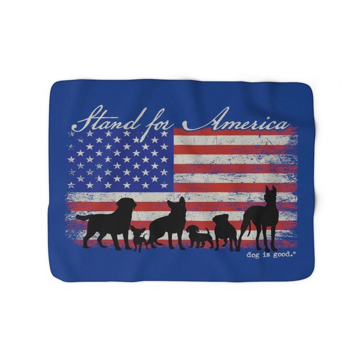 Doggy Design Patriotic Fleece Throw