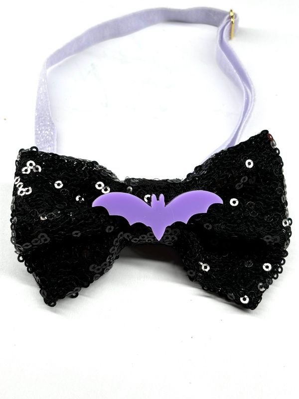 Fall/Halloween Dog Bat Bow Tie