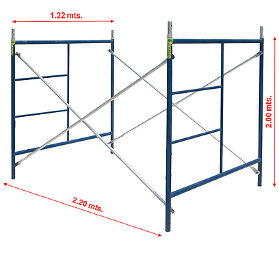 ANDAMIO DE ESCALERILLA T-2 DE 1.20 X 2.00mts.
