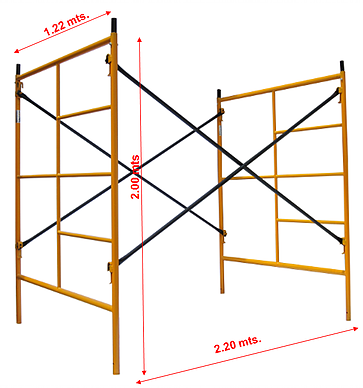 ANDAMIO DE ESCALERILLA T-1 DE 1.20 X 2.00mts.