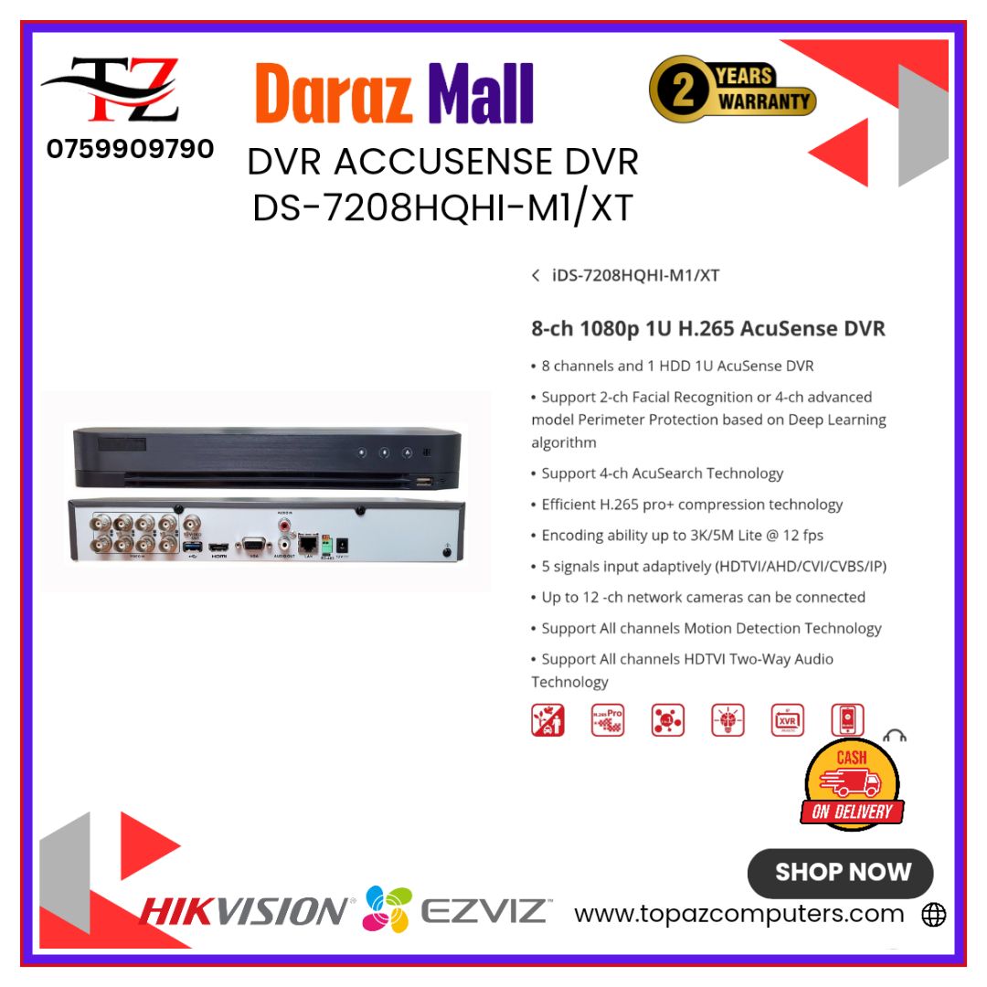 iDS-7208HQHI-M1/X 08CH DVR 5MP