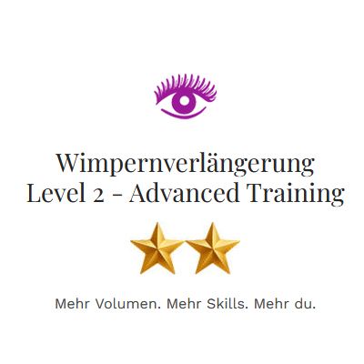 Wimpernverlängerung Level 2 - Advanced Training