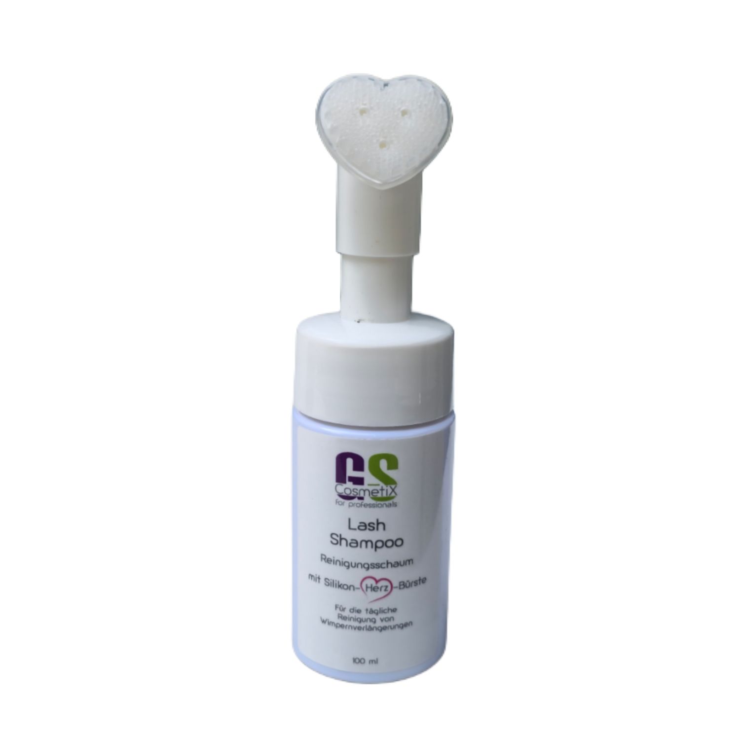 Lash Shampoo mit Silikon-Herz-Bürste