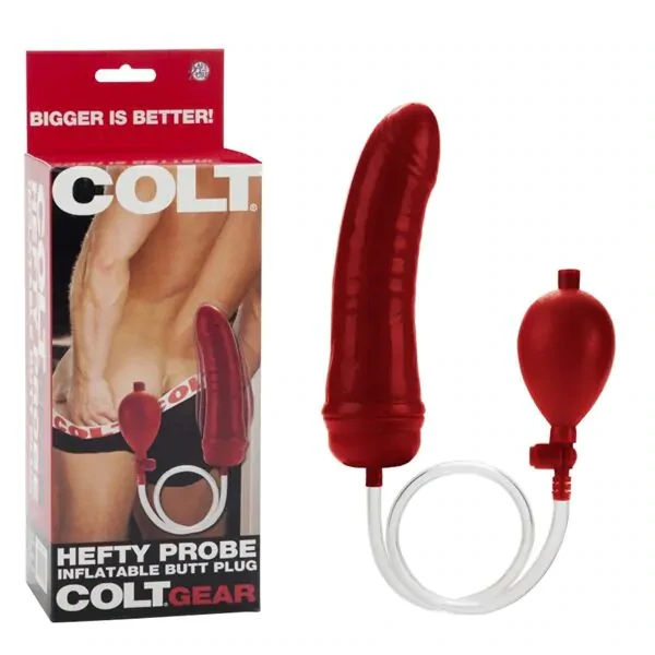 Colt Hefty Probe Inflatable Butt Plug - Red