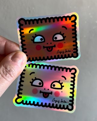 Pack de 5 stickers holographiques