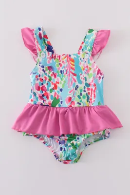1pc Rainbow Garden Swimsuit