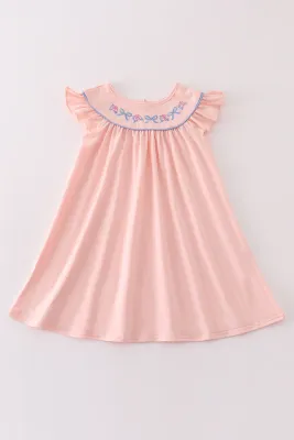 Rose Bow Embroidery Dress
