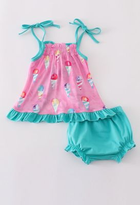 Snow Cone Print Bloomer Set