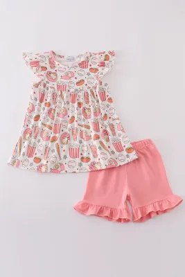 Pink Baseball Short Set