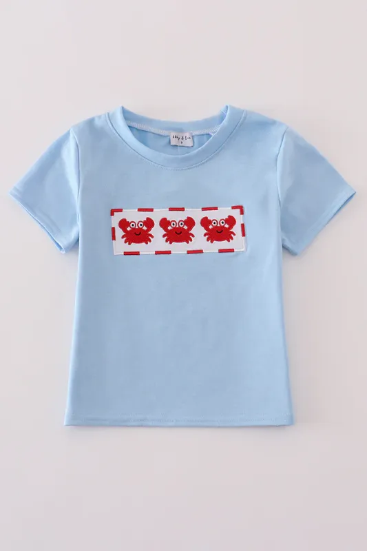 Crab Embroidery Top