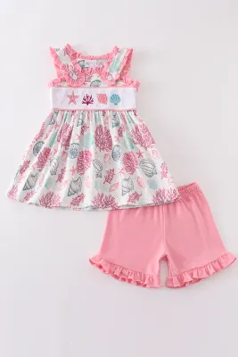 Pink Shell Embroidery Set