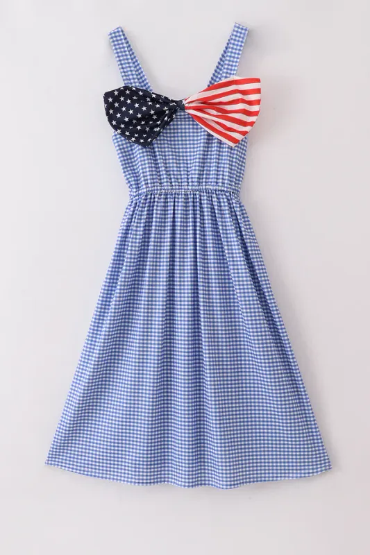 Bow Gingham Mom Dress