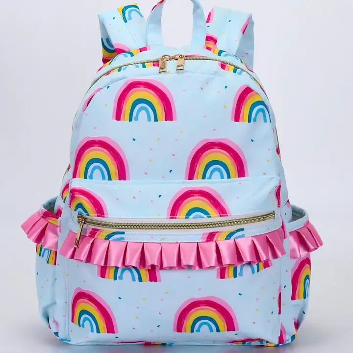 Rainbow Ruffle Backpack