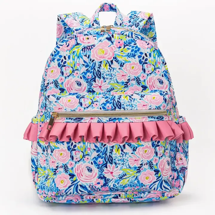 Blue Floral Backpack