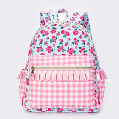 Pink Checkered Backpack