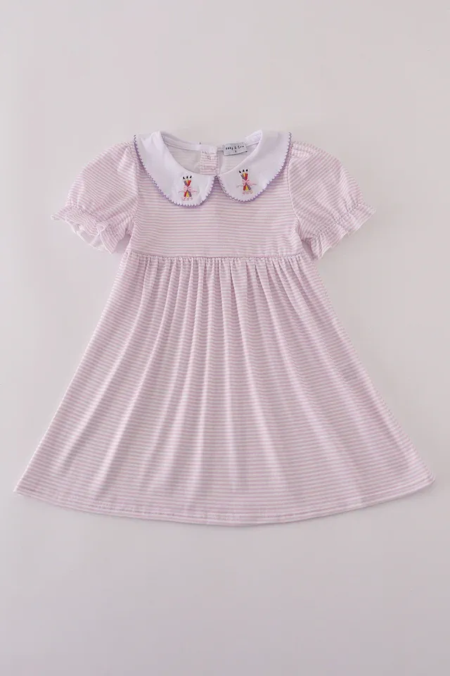 Purple Stripe Crayon Dress