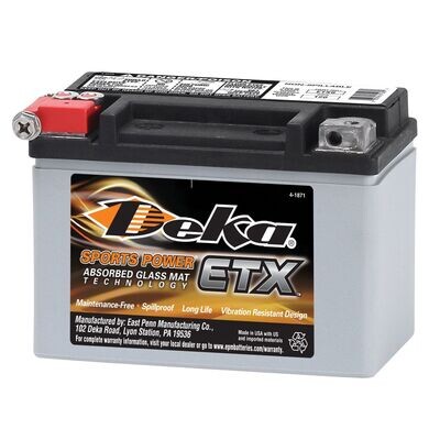 Deka ETX 9 AGM Powersport Battery (BTX9) – 12V