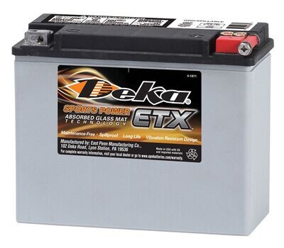 Deka ETX18L AGM Powersport Battery (BTX24HL) – 12V