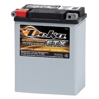 Deka ETX15 AGM Powersport Battery (BTX14AH) – 12V