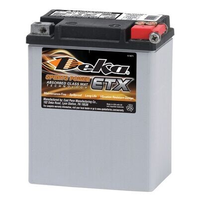 Deka ETX15L AGM Powersport Battery (BTX14AHL) – 12V