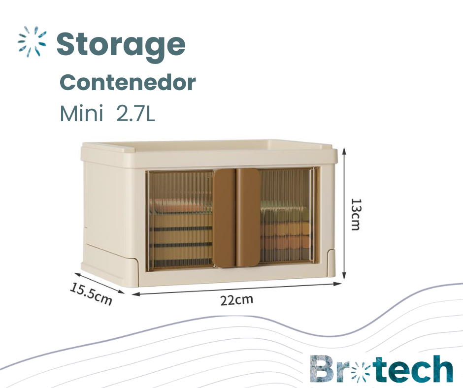 Mini almacenador para oficina o despensa 3 niveles de 2.7 Lt.