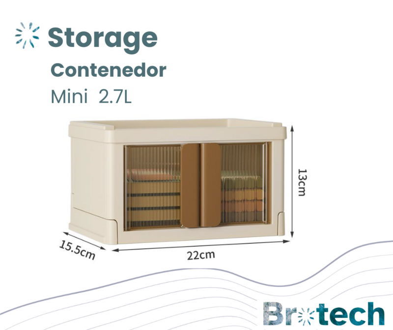 Mini almacenador para oficina o despensa 3 niveles de 2.7 Lt.